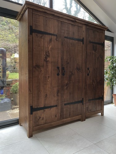 Pine kitchen larder cupboard - kitchen,
