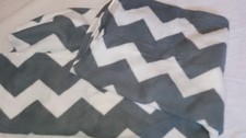Throw Fleece Blanket Grey & White. Used Very Good Condition