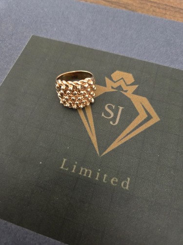 9ct gold keeper ring - gold,