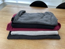 Bundle of 5 100% cashmere jumpers/cardigans for crafting (grey/black/plum)