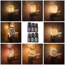 Electric Wax Oil Warmer Plug In Aroma- choice + SCENTED OILS (6 PACK)