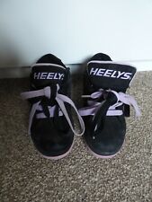Heelys Girls Black Suede Pink Lace-ups Size 13 Style 770516