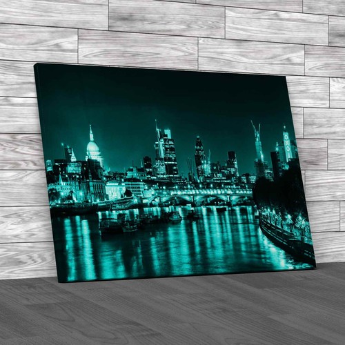 London skyline night canvas - london,