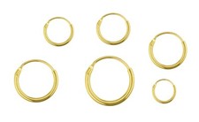 Mens Single 14ct Gold  Hoop