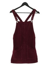Topshop Pinafore/Dungaree Midi Dress UK8 in Red