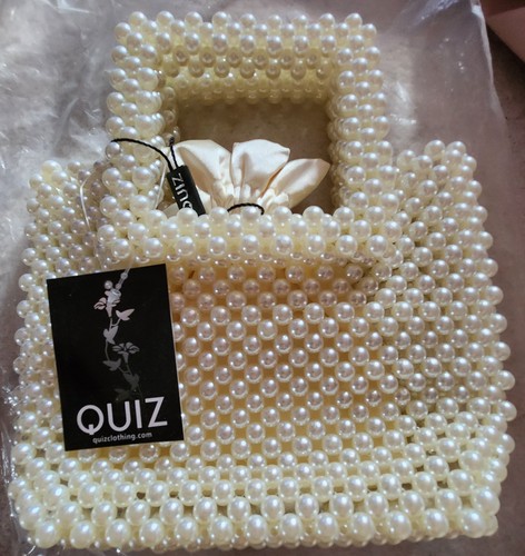 Pearl wedding bag with - pearl,