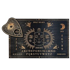 Wooden Vintage Ouija Board & Planchette Handmade Wood Spirit Board 30*20cm
