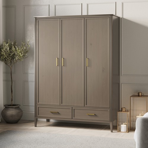 Large dark wood door triple - 3,