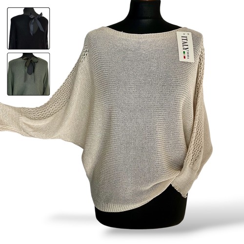 Open knit batwing top - batwing, top.