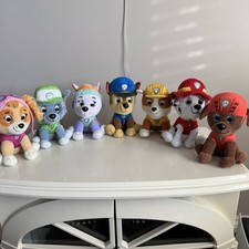 Paw Patrol Soft Toy Plush Teddy Skye Marshall Everest Rubble Set x 7 bundle Set
