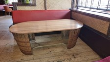 Barrel oak table