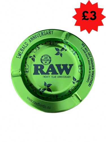 Emerald green metal ashtray - metal,