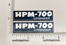 Pioneer HPM-700 Grill Badge Pair Custom Made Aluminum