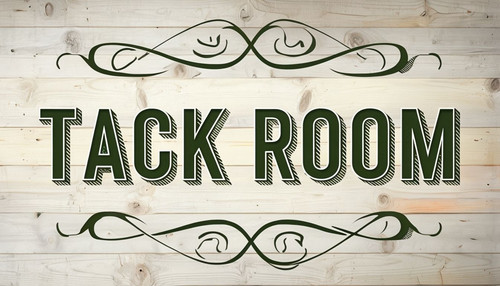 Tack room metal - room, sign,