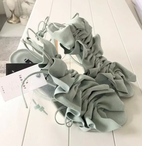 Zara leather suede - zara, ruffled