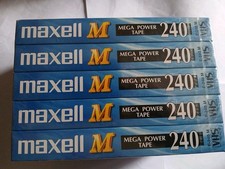 5 PACK MAXELL 240 4 HOUR VHS