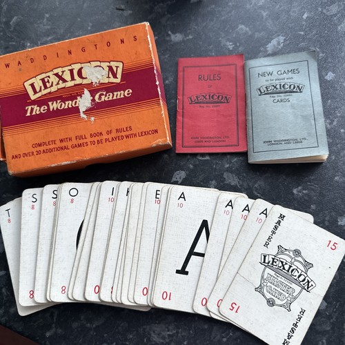 Vintage lexicon card - card, game