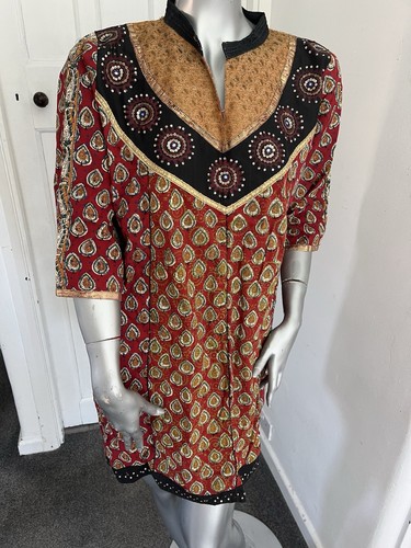 Vintage handmade sequin indian - handmade,