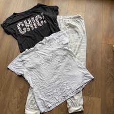 Ladies Pyjama Bottoms & 2 Tops Size 14-16 Large From George & Primark