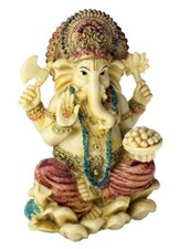 Ganesh Sitting Ivory Poly