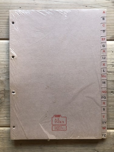 Vintage card dividers - dividers, guidex