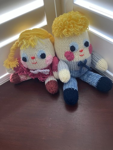 Handknitted jack and jill - jack,