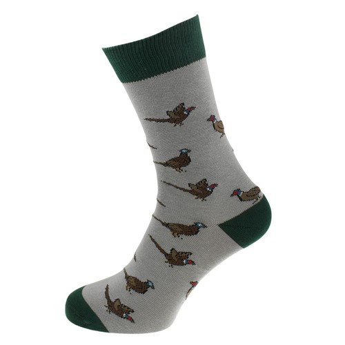 Pheasant design grey green - &,