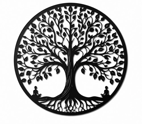Tree life metal plaque - life,