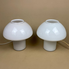 Pair of Mushroom Glass Lamps