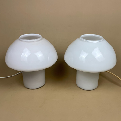 Pair mushroom glass - pair,