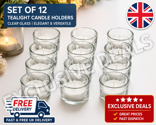 Clear glass tealight - glass,