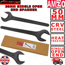 Neilsen 50mm Single Open End Spanner Wrench CT2713 Black Chrome Vanadium Tool