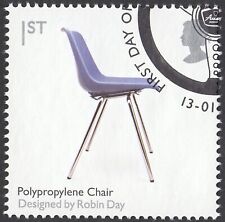 British Design - Polypropylene Chair illustrated on 2009 fine used GB stamp