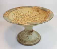 Studio Pottery Pedestal Dish Port Isaac Michael & Barbara Hawkins Christmas 