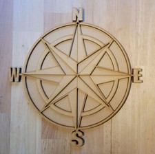 Large Wooden 3D Ships Compass