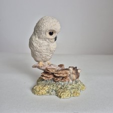 Vintage Figurine Barn Owl and Mouse Border Fine Arts Scotland 1983's Handmade