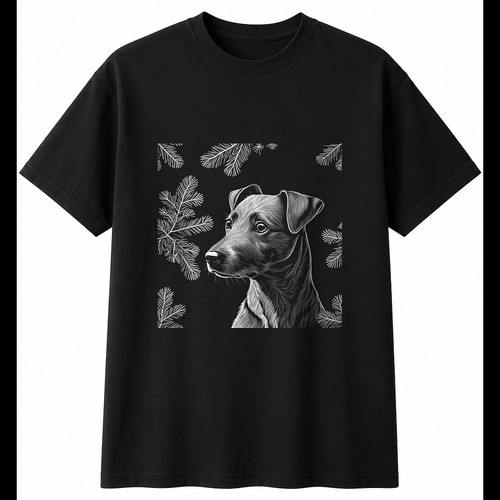 Greyscale patterdale terrier - greyscale,