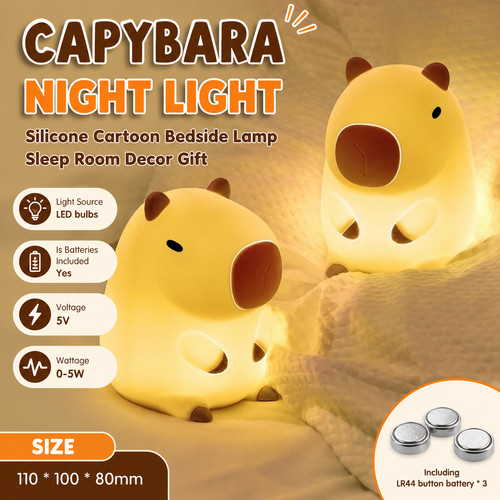 Capybara night light silicone - capybara,