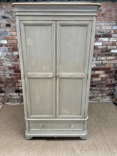 Oak FurnitureLand Double Wardrobe, Weathered Green, Waxed, Vintage Style