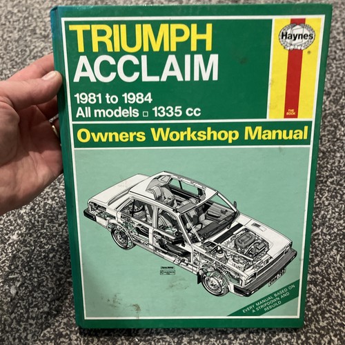 Haynes triumph acclaim 1981 - acclaim, 1981-84