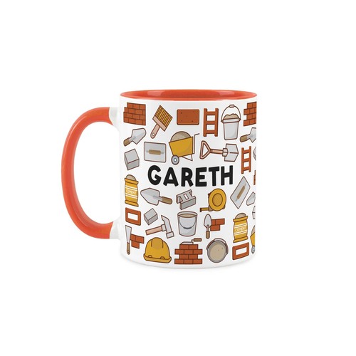 Personalised brickie mug - brickie,
