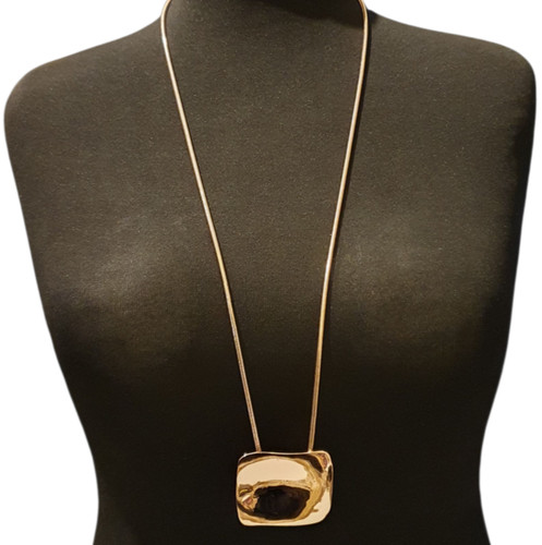 Long rose gold tone chain - rose,