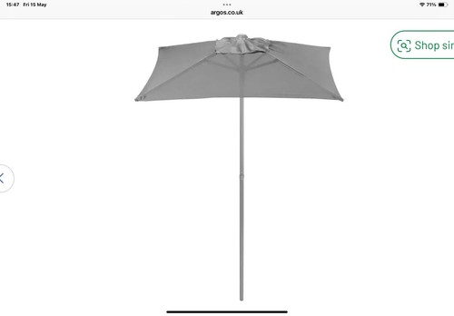 Grey patio umbrella parasol - patio,