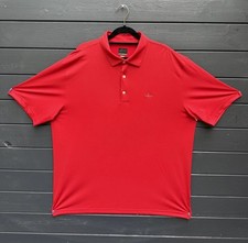 MENS GREG NORMAN GOLF PLAY DRY FIRESTONE RED POLO SHIRT BRAND NEW SIZE XL