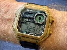 Solid Bronze Case & Sapphire Crystal Digital Watch. SKXMOD WS-1700 Cas1O Royale