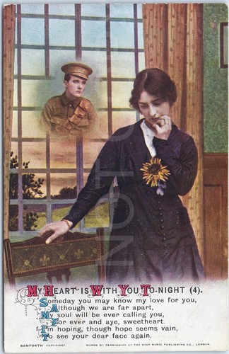 Vintage postcard soldier - vintage,