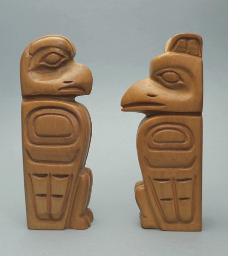 Cedar wood carved - cedar, totem