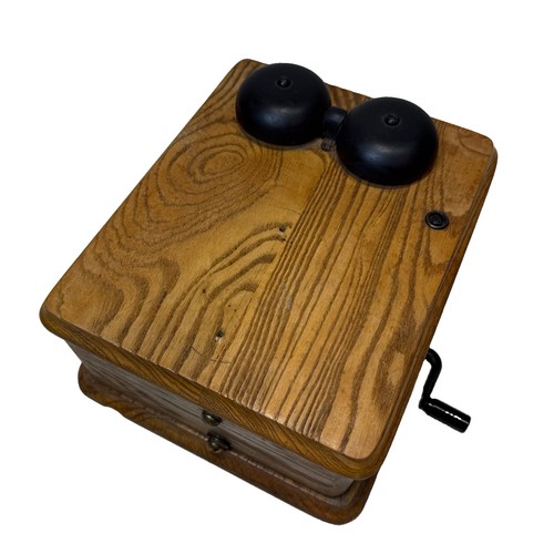 Antique wood hand - hand, crank