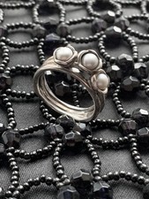 Pandora Three Wishes Pearl Ring S925 Silver Size 58