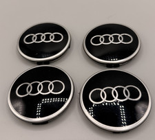 Audi 60mm Black Wheel Centre